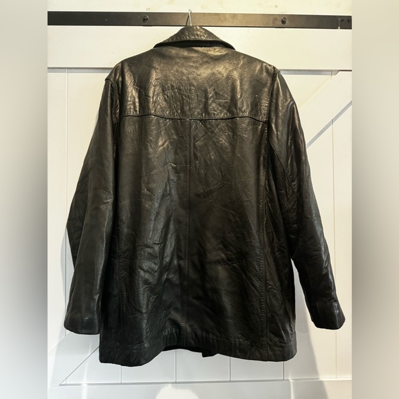 Black Leather Jacket size Large - Picture 5 of 5